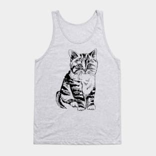 striped kitten Tank Top